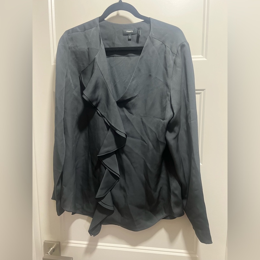 Theory Black Classic Blouse